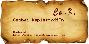 Csobai Kapisztrán névjegykártya